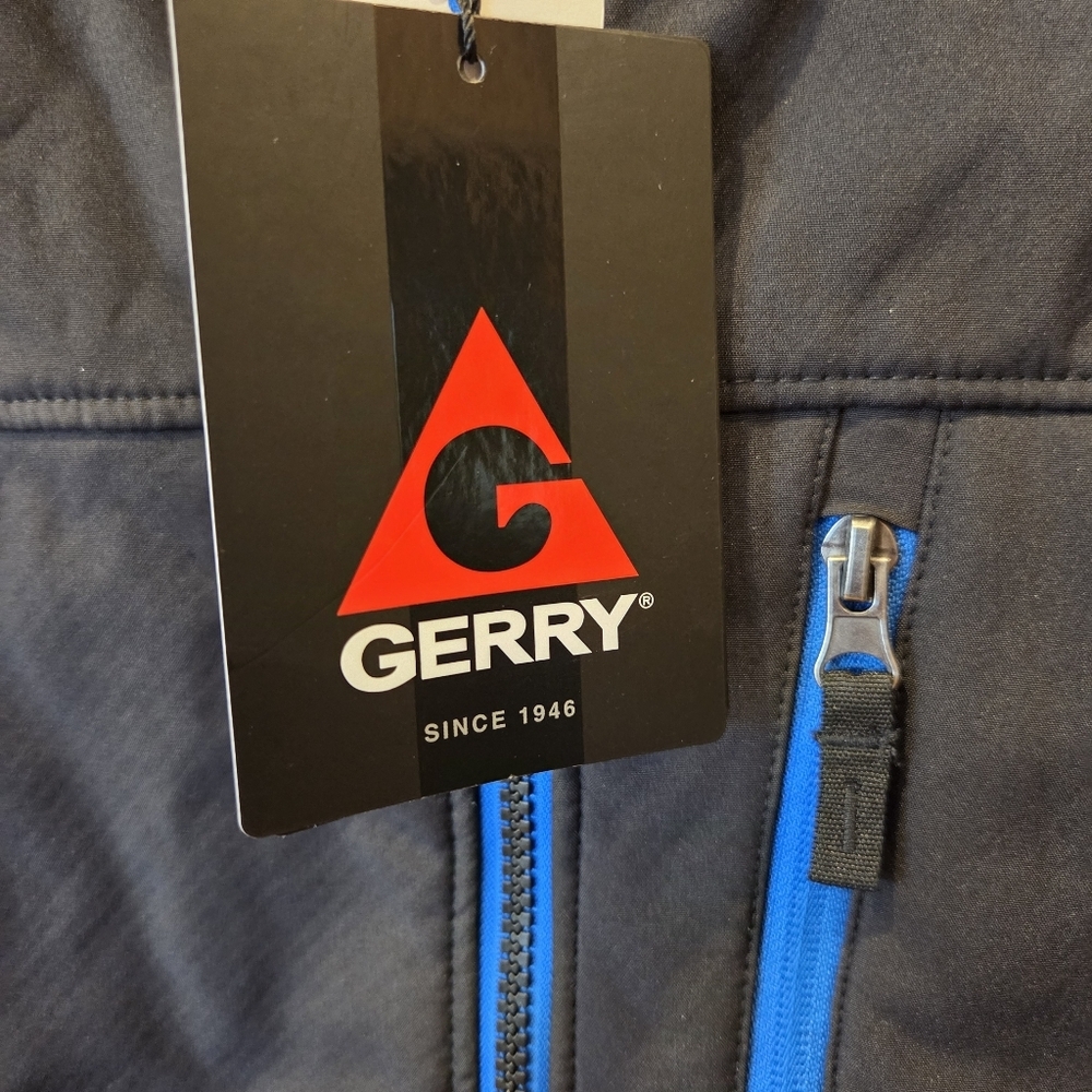 Gerry Boys Falcon Softshell Jacket - Black with Blue Trim - Size M (10/12) - Picture 2 of 9